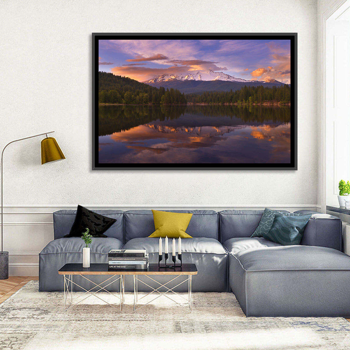 Mt Shasta Over Lake Siskiyou Wall Art