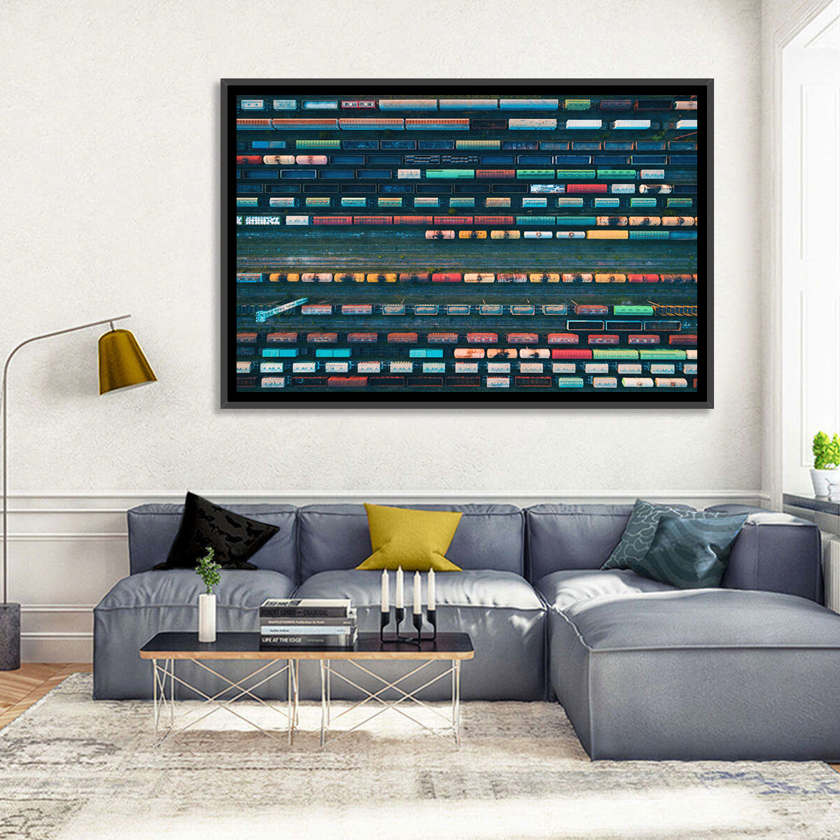 Trains Line Pattern Wall Art