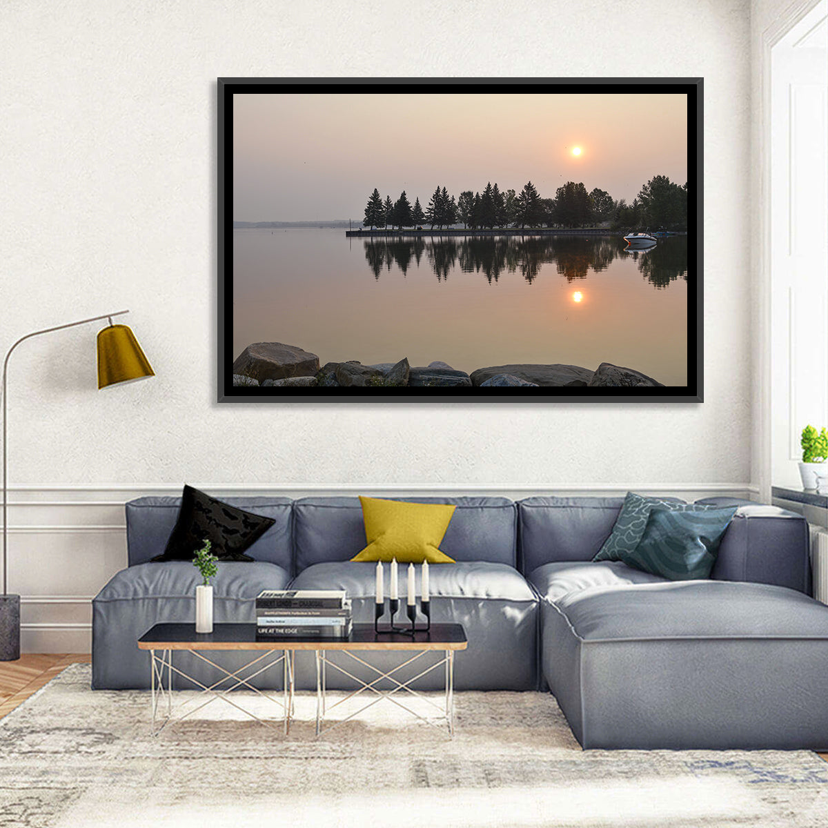 Sylvan Lake Sunset Reflection Wall Art