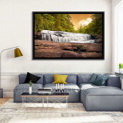 Blue Ridge Waterfall at Golden Hour Wall Art