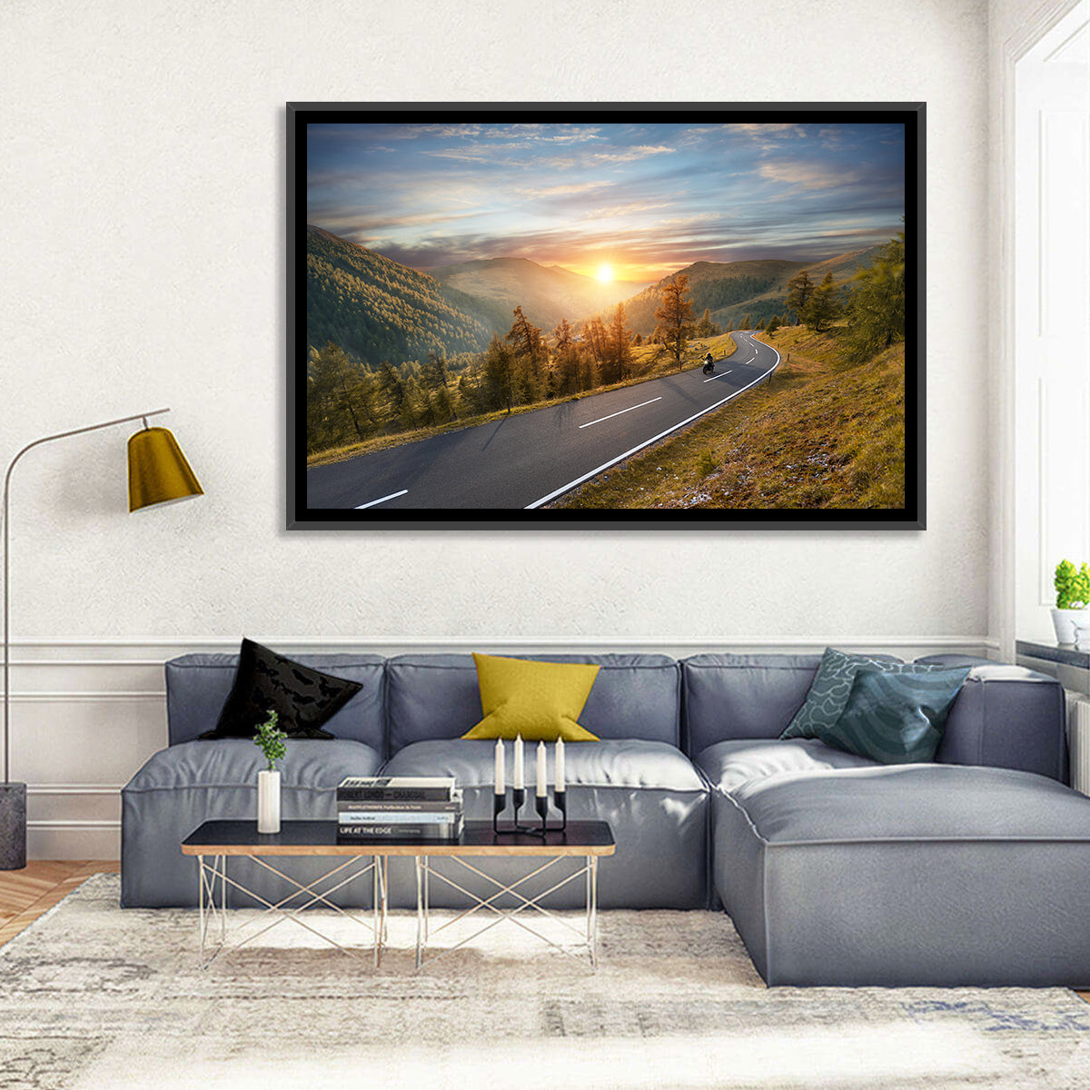 Alpine Highway at Golden Hour Wall Art