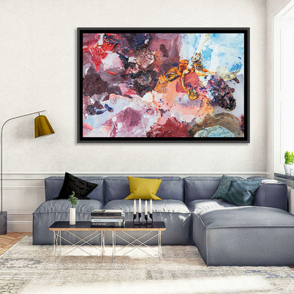 Impasto Color Swirl Abstract Wall Art