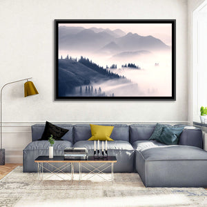 Foggy Carpathian Mountains Wall Art