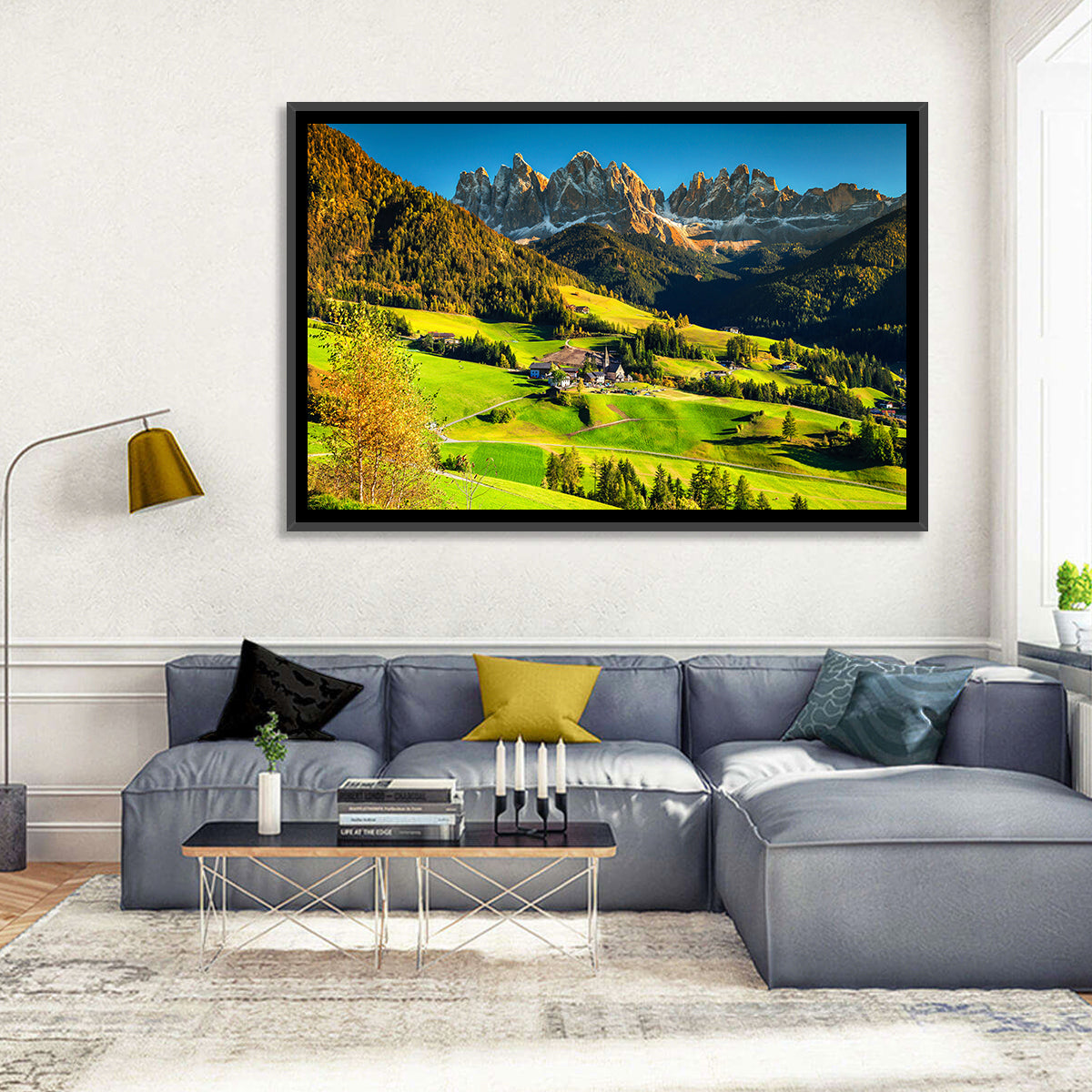 Santa Maddalena, Val Di Funes Wall Art in a room, landscape
