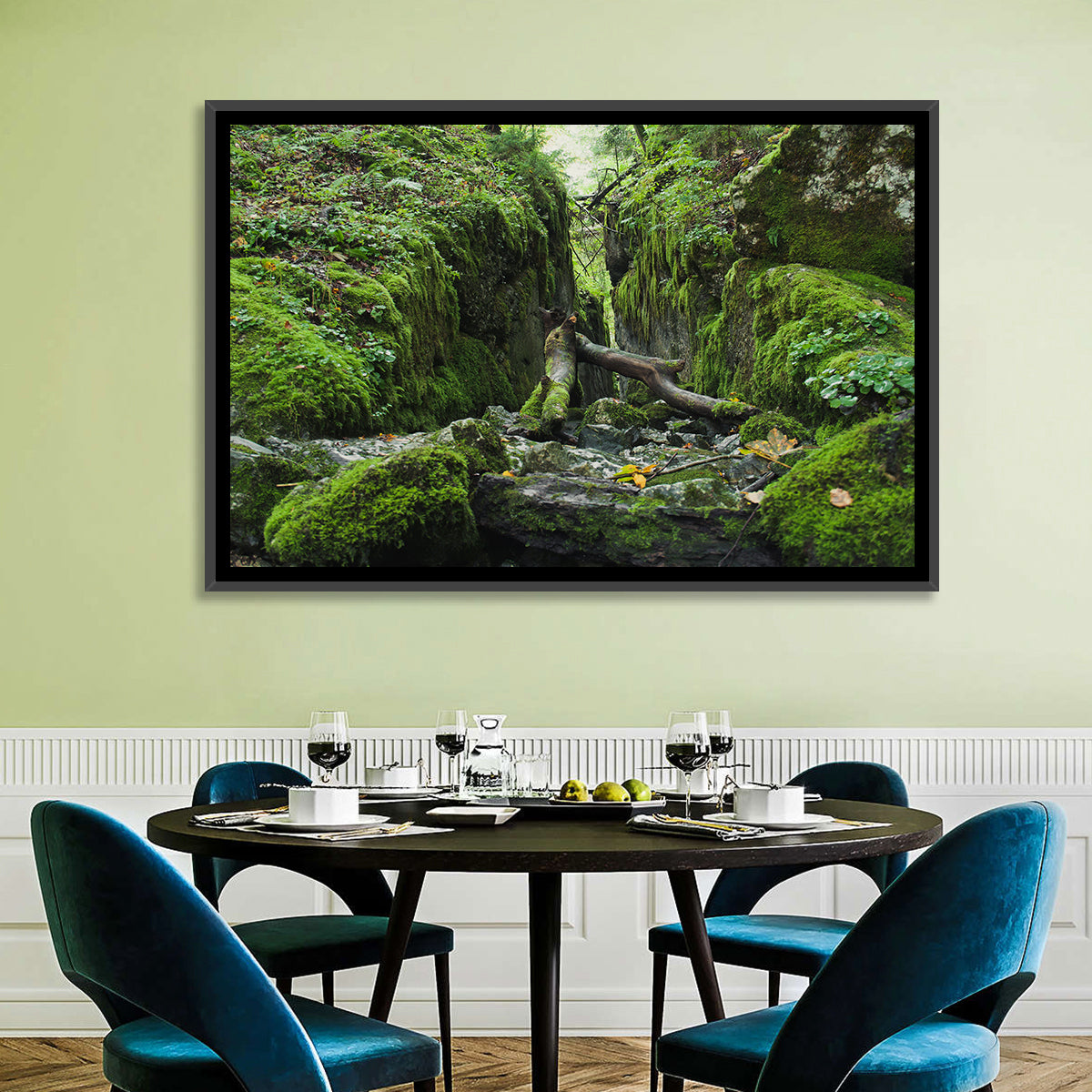 Kammersee Mossy Cleft Wall Art in a room, landscape