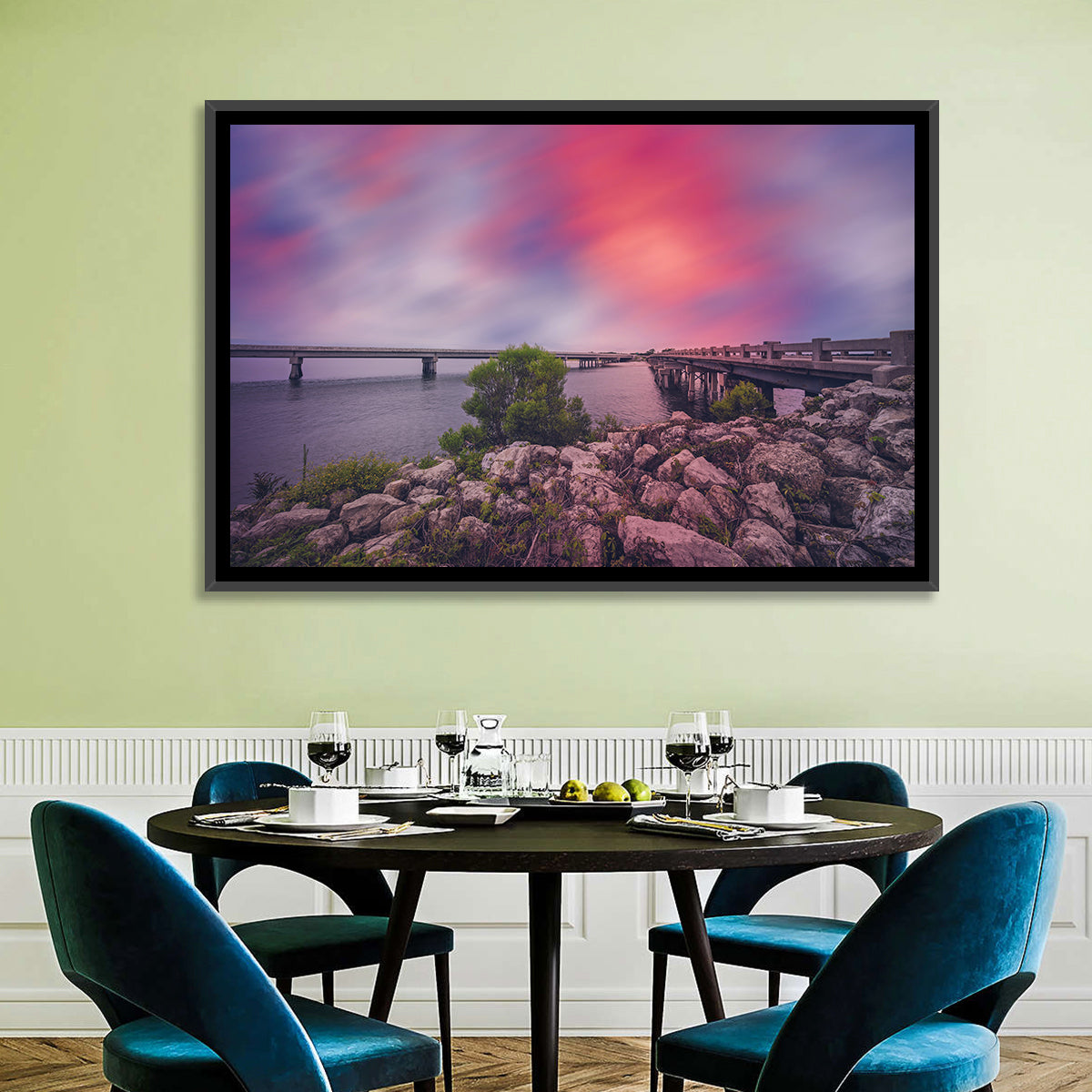 Amelia Island Sunset Bridge Wall Art