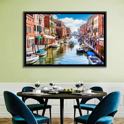 Sunlit Burano Canal, Venice Wall Art