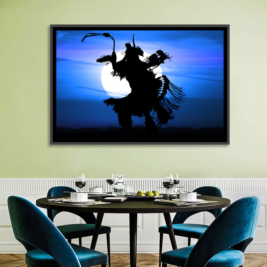 Moonlit Pow Wow Dancer Wall Art