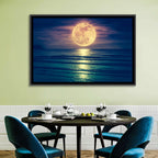 Supermoon Over Calm Sea Wall Art