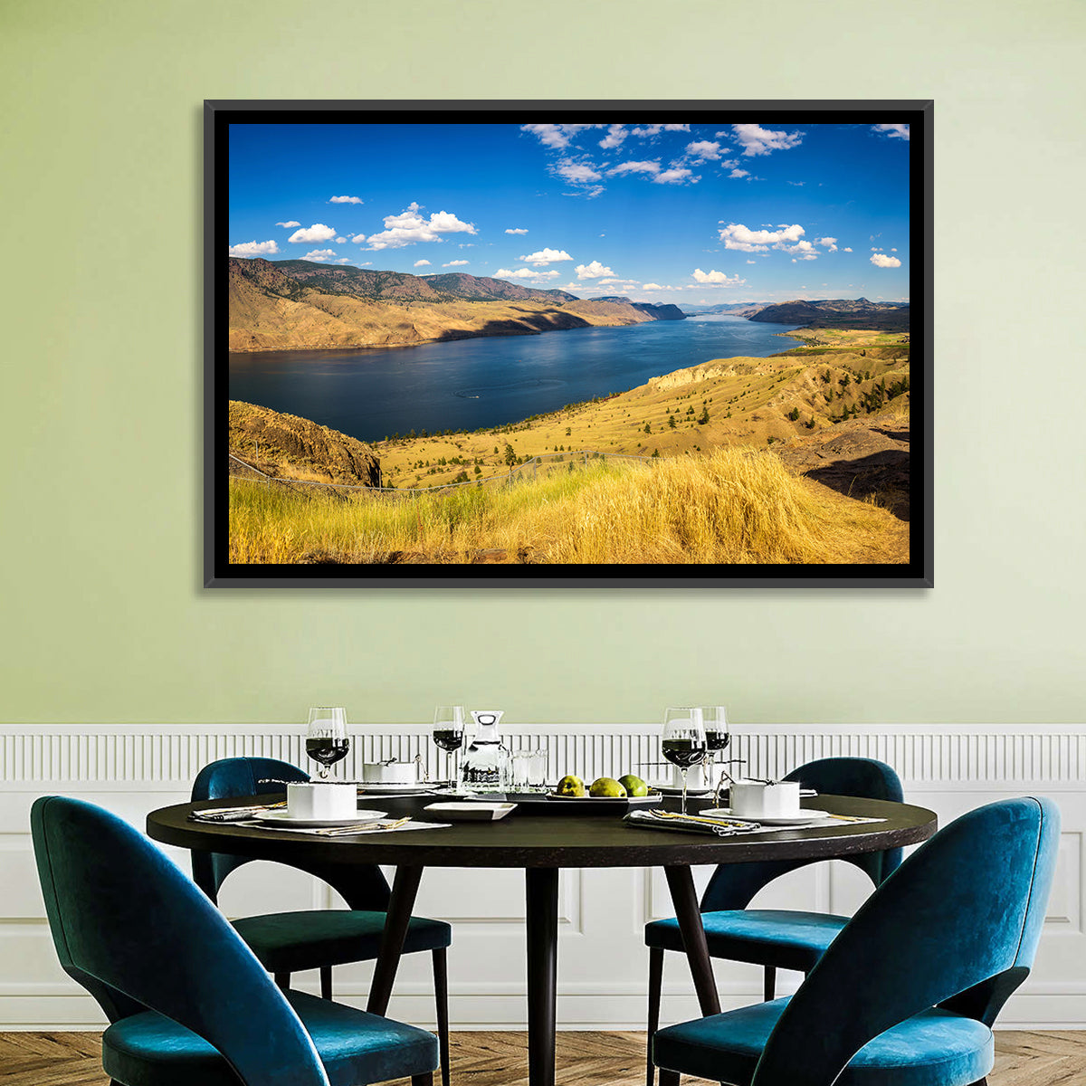 Golden Grass at Kamloops Lake Wall Art