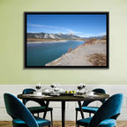 Mount Aeolus Over Athabasca Riverbank Wall Art
