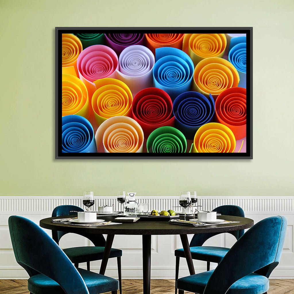 Quilled Color Spirals Wall Art