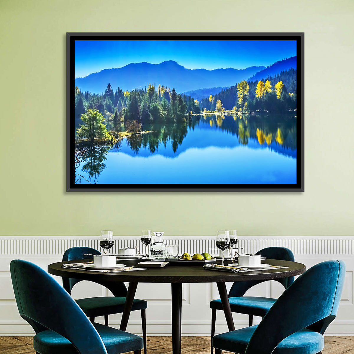Gold Lake Reflection Wall Art