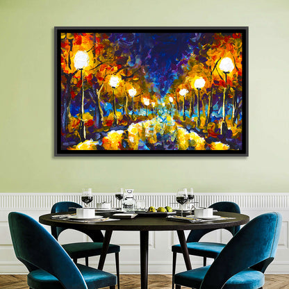 Autumn Evening Park Path Wall Art