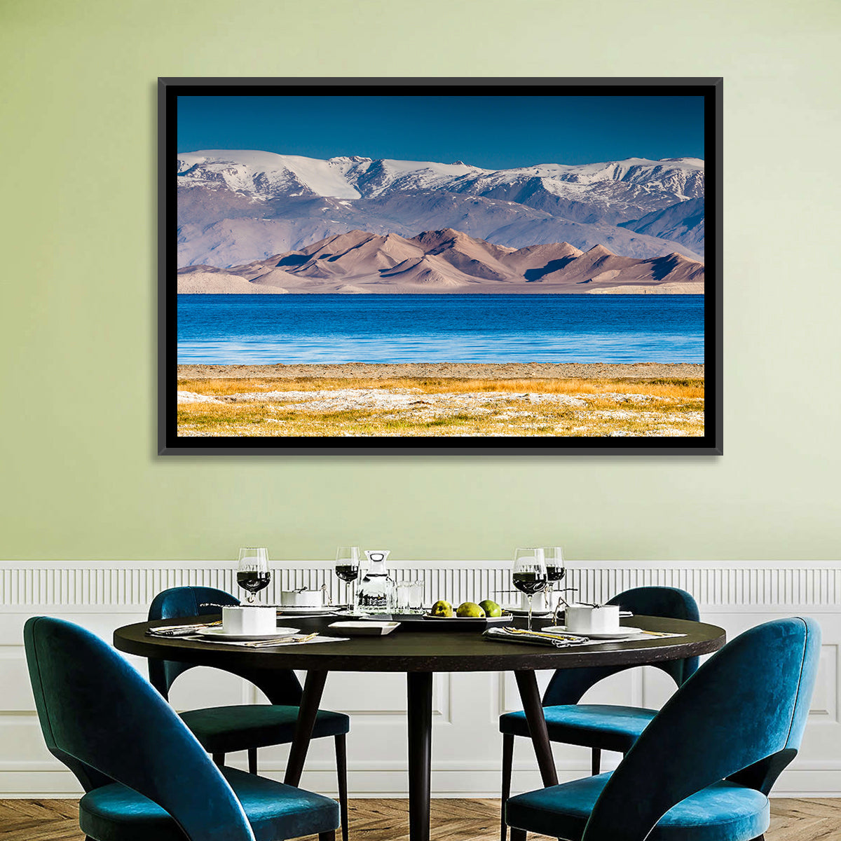 Karakul Lake Pamir Range Wall Art in a room, landscape