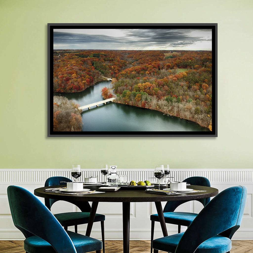 Seneca Lake Aerial View Wall Art