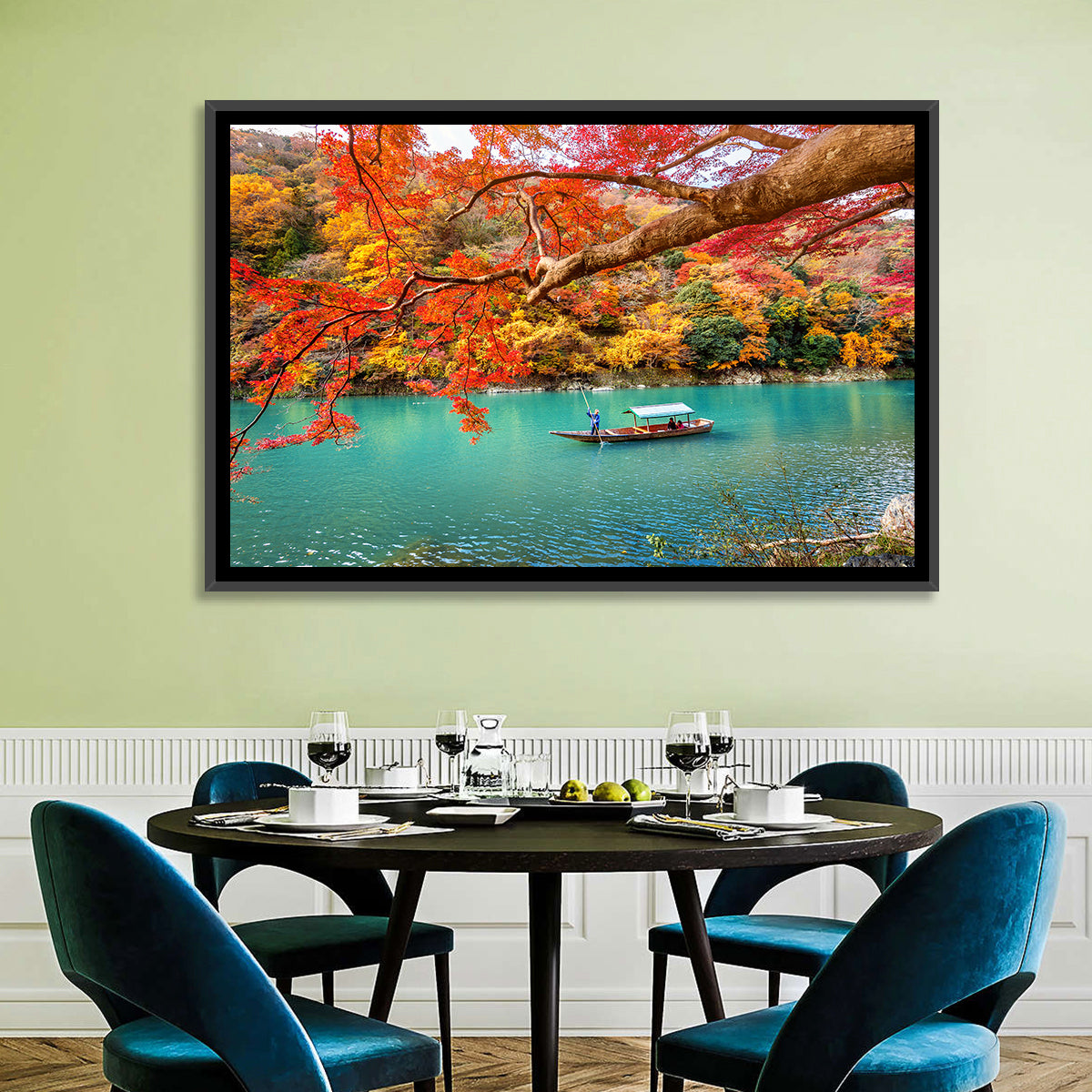 Hozugawa River, Kyoto Wall Art in a room, landscape