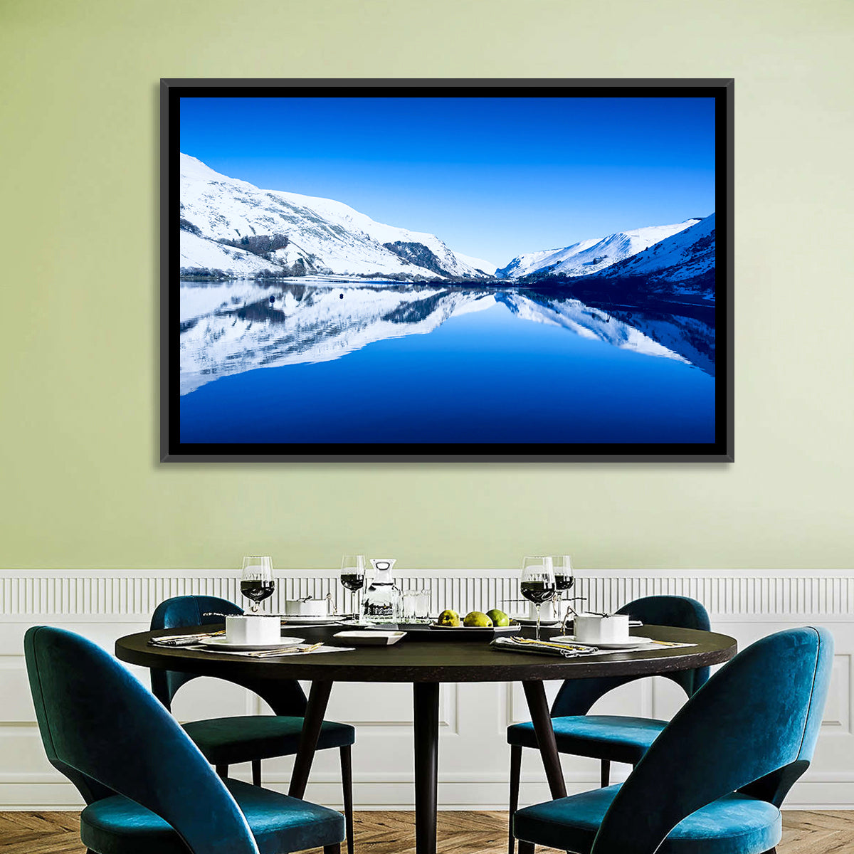 Tal Y Llyn Winter Reflection Wall Art