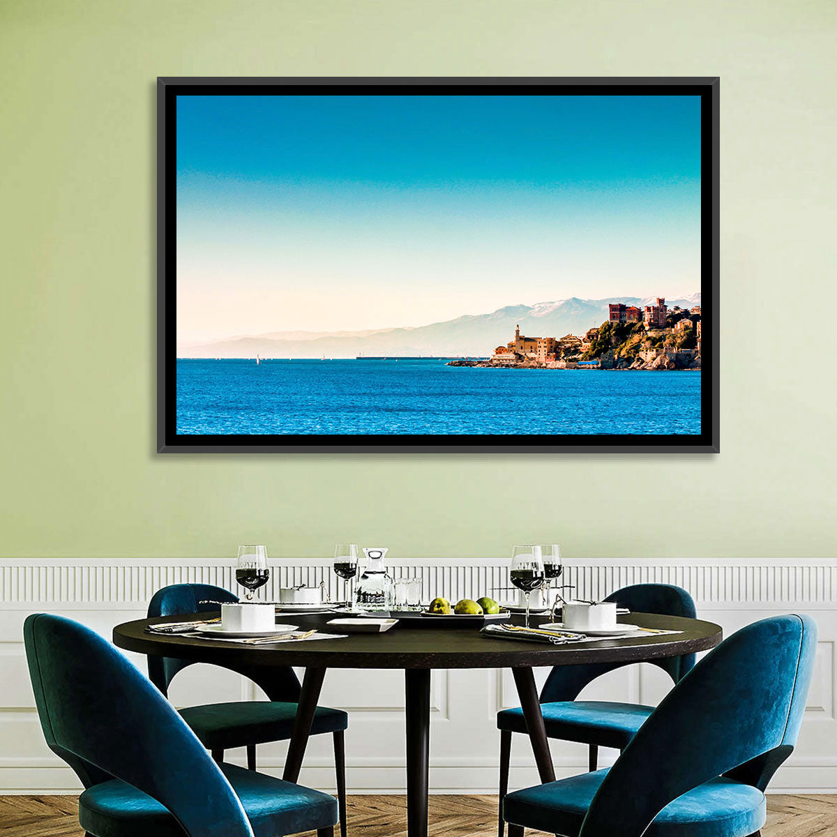 Genoa Coastal Seascape Wall Art