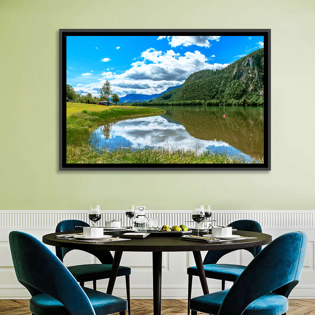 Lake Mjosa Reflection Wall Art