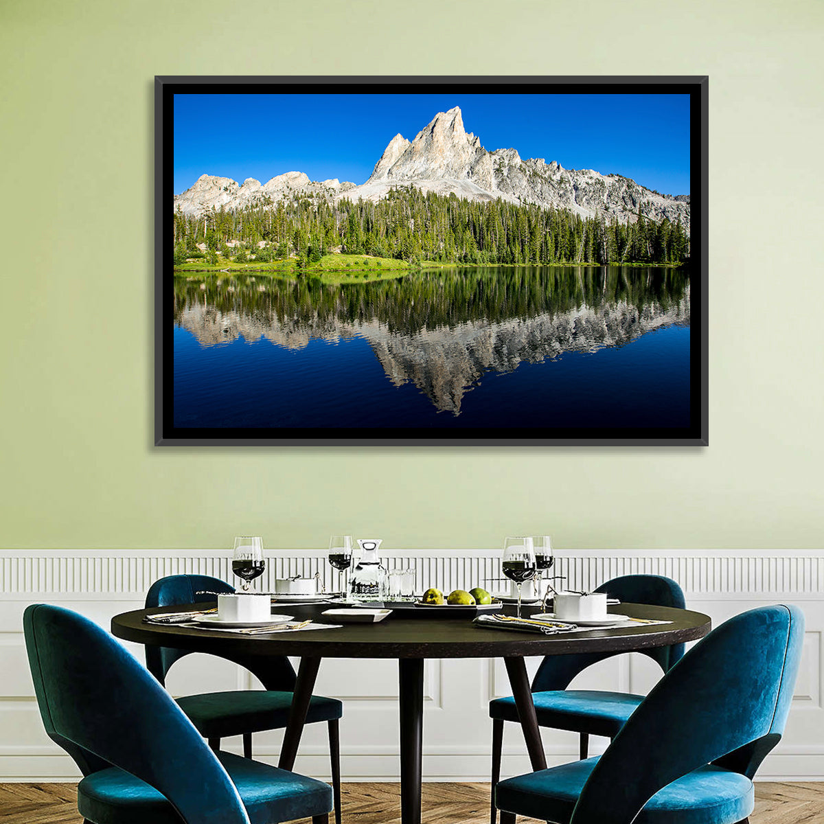Sawtooth Peaks at Alice Lake Wall Art