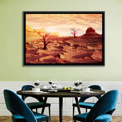 Gnarled Trees at Desert Sunset Wall Art