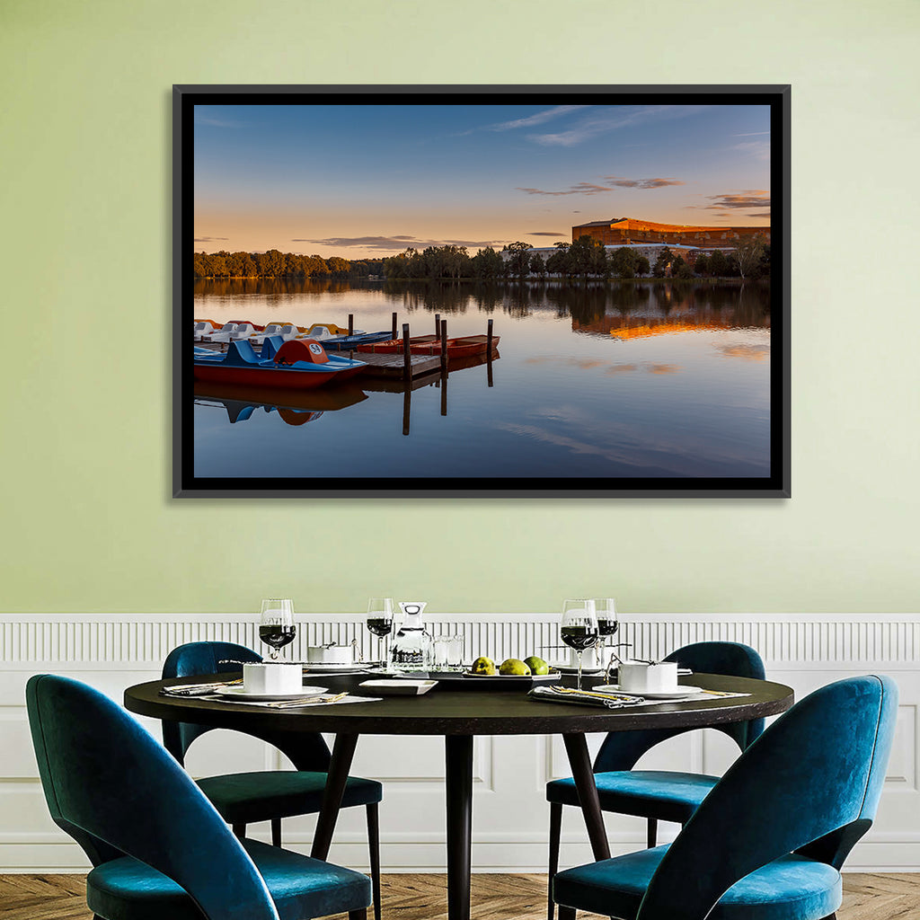 Dutzendteich Lake at Golden Hour Wall Art