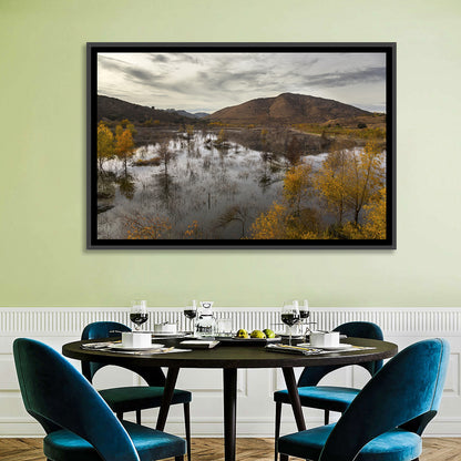 Lake Hodges Autumn Reflection Wall Art