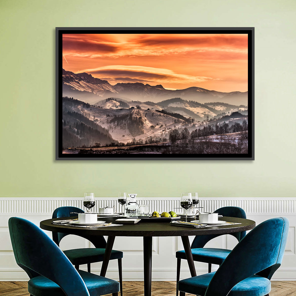 Pestera Mountain Sunrise Wall Art