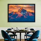 Machhapuchhre Sunrise Over Pokhara Wall Art