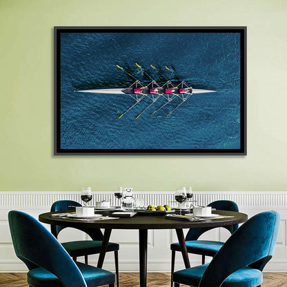 Four Rowers in Pink Shirts Wall Art