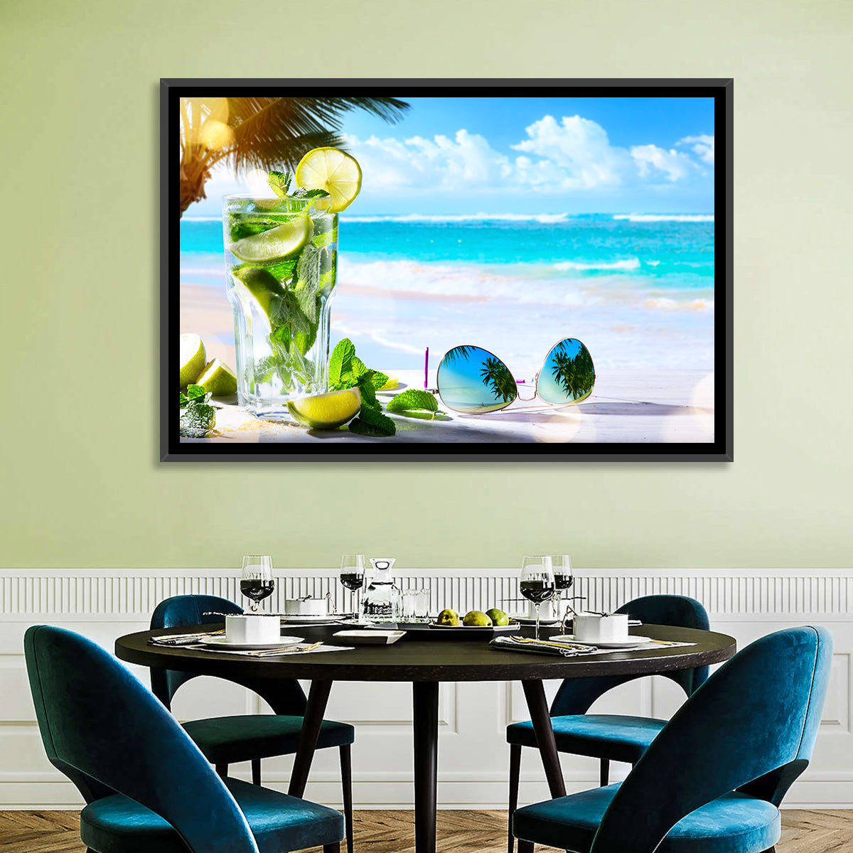 Mojito Beach Scene Wall Art