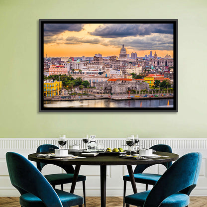 Havana Waterfront at Sunset Wall Art