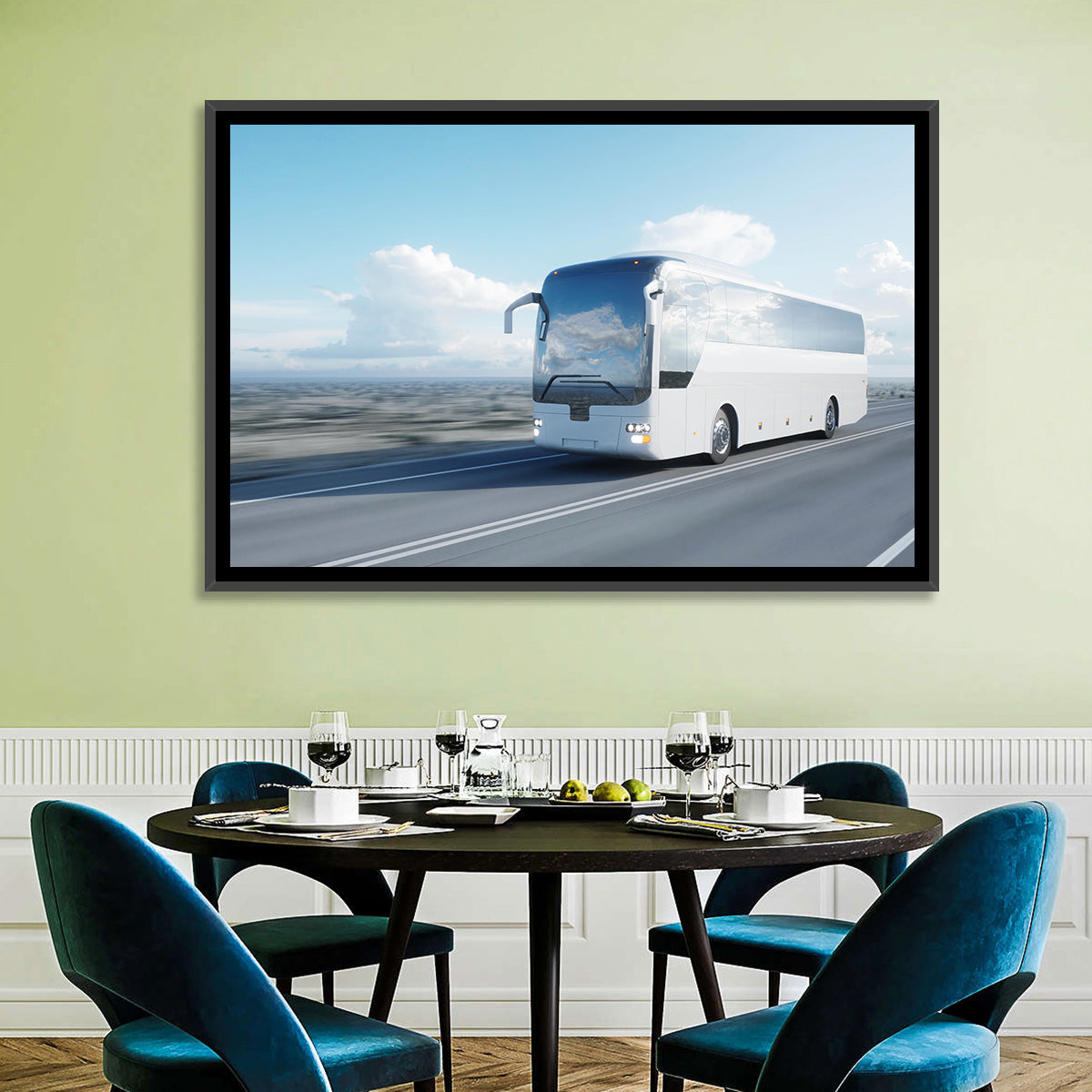 Desert Highway Tour Bus Wall Art