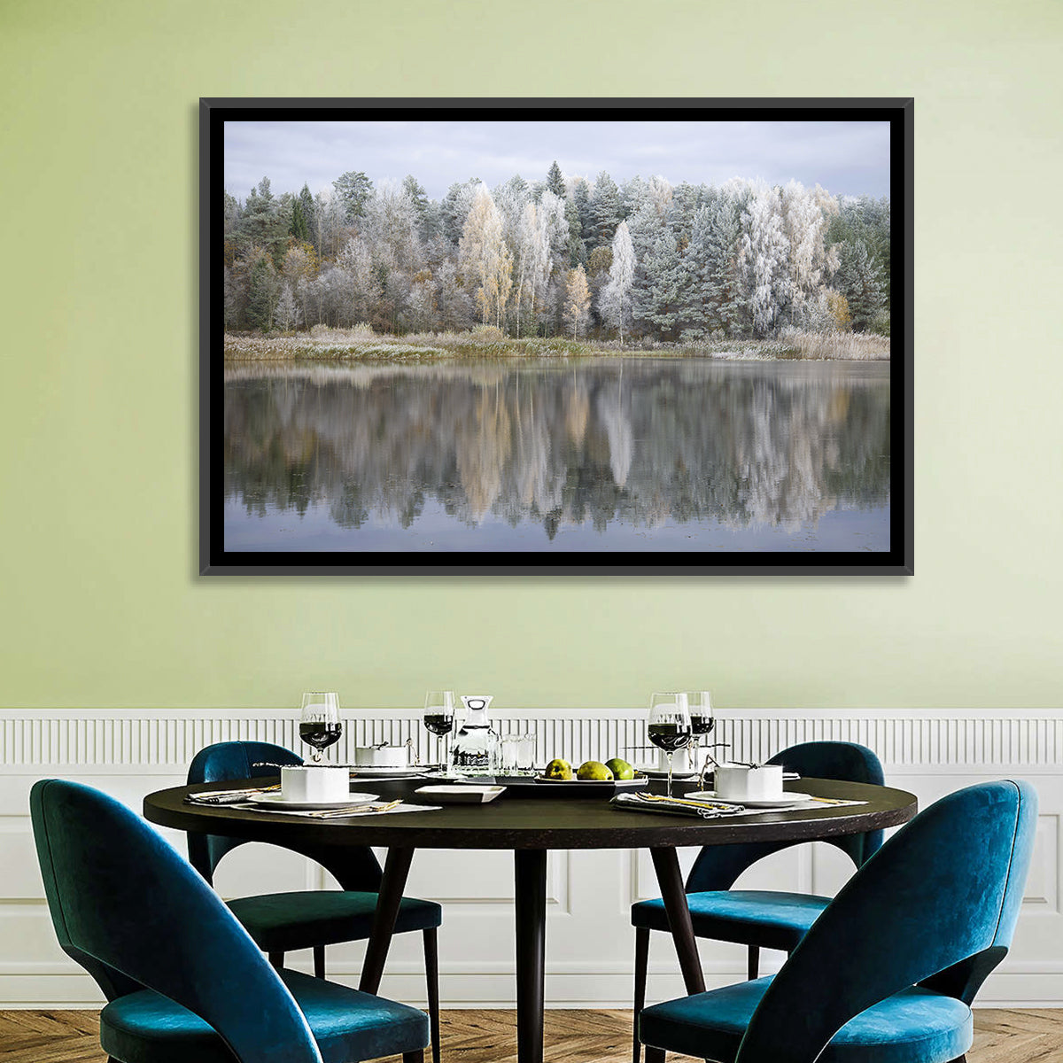 Pskov Region Forest Lake Wall Art