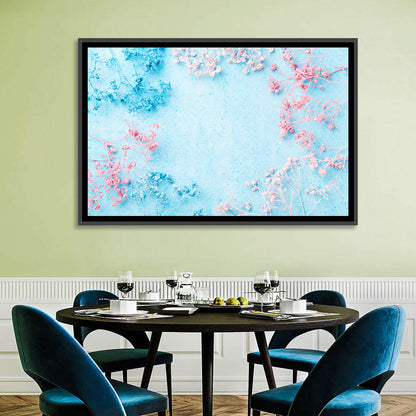 Dyed Babys Breath Arrangement Wall Art
