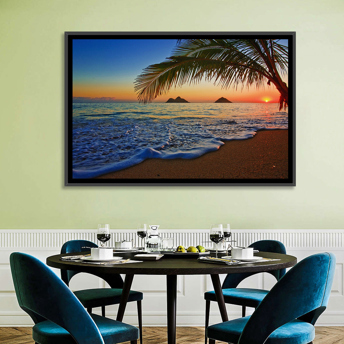 Lanikai Beach Sunset Wall Art