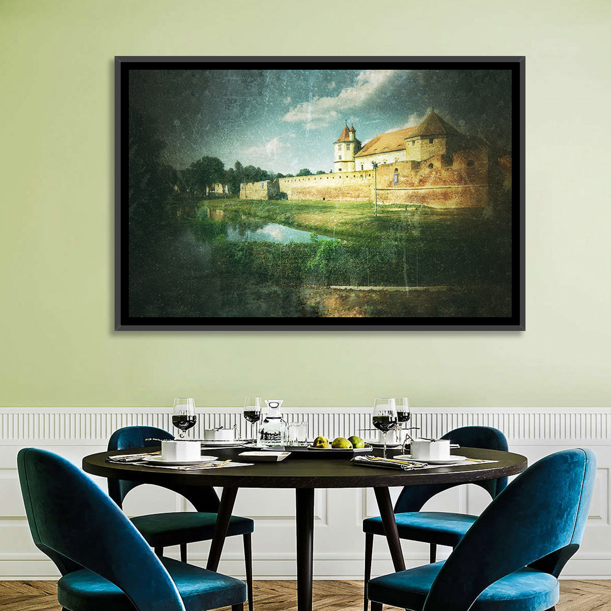 Făgăraș Fortress Moat Reflection Wall Art