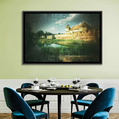 Făgăraș Fortress Moat Reflection Wall Art