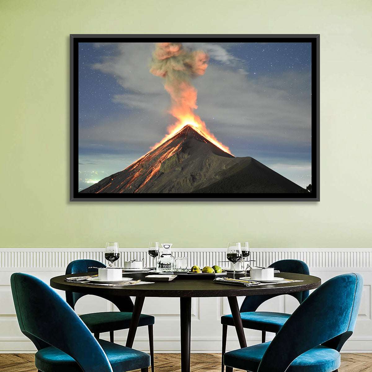 Fuego Night Eruption Wall Art