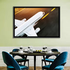 Commercial Jet Takeoff at Sunset Wall Art