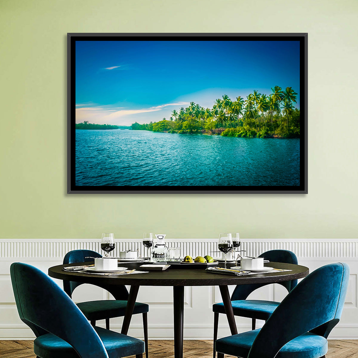Tropical River in India Wall Art