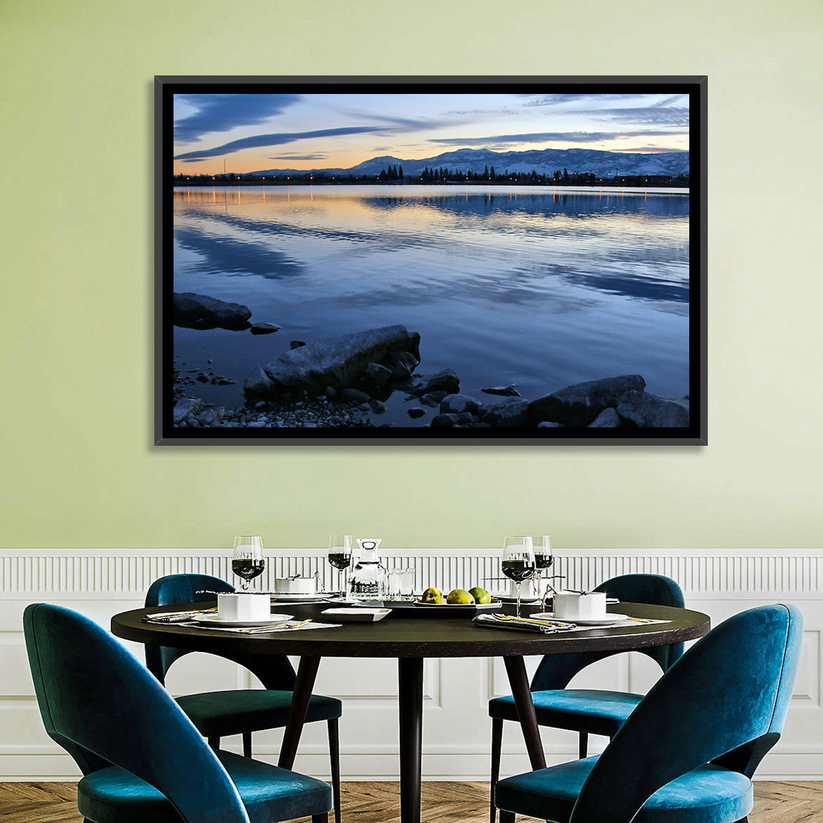 Sparks Marina Twilight Reflection Wall Art