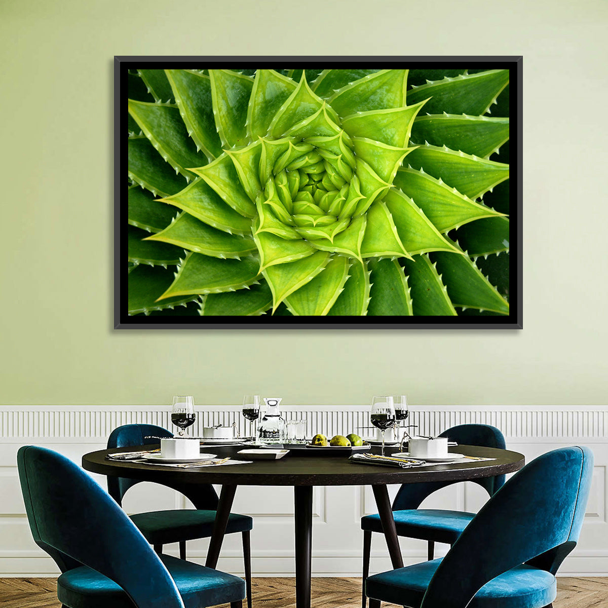Spiral Aloe Succulent Wall Art