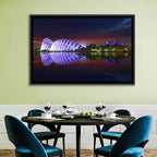 Gardens by the Bay Night Reflection Wall Art