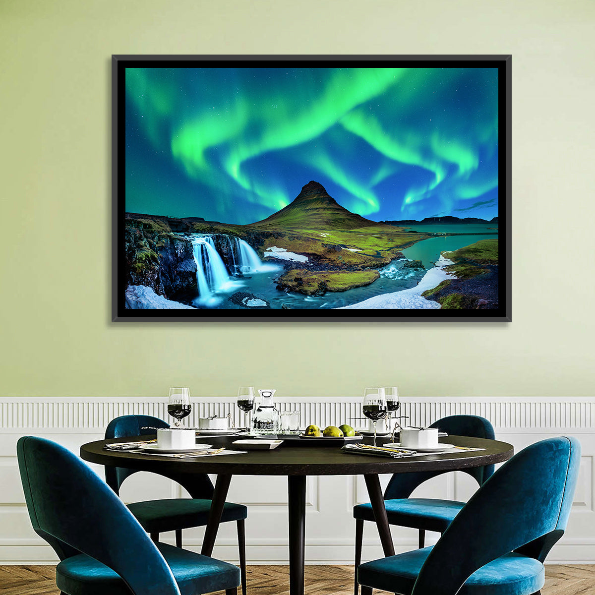 Kirkjufell Northern Lights Wall Art