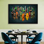 Assorted Spices and Spoons Wall Art