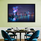 Fireworks Over Brooklyn Bridge Wall Art