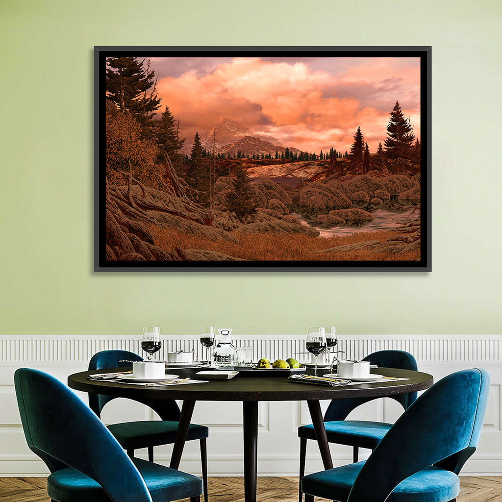 Rocky Mountain Lake at Dusk Wall Art