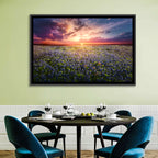Texas Bluebonnet Sunset Wall Art